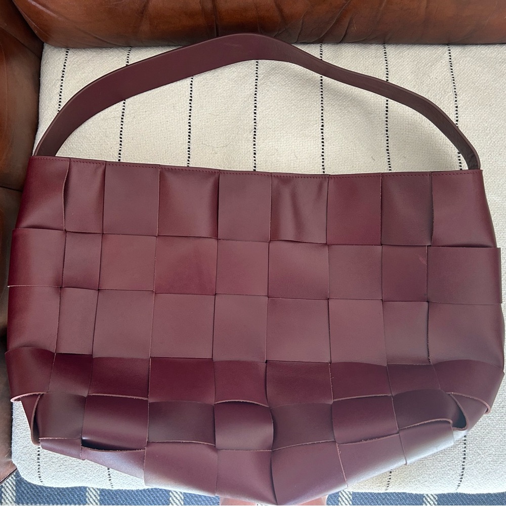 St. Agni Plum Woven Large Tote